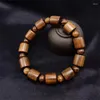 Strand Red Sandalwood Ebony Barrel Bead Armband Retro Trä Buddha smycken 3 Modeller