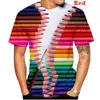 Hommes t-shirts 2023 hommes et femmes été drôle nouveauté créatif couleur crayon 3d impression T-shirt Cool mode décontracté à manches courtes hauts