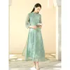 Vêtements ethniques Style chinois robe Cheongsam Qipao moderne broderie en mousseline de soie longues dames robes de soirée Vintage Qi Pao fête