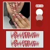 Falsche Nägel 24 Stück Weihnachten Fake Set Press On Faux Ongles Tipps DIY Maniküre Zubehör Schneeflocke Rot Weiß Acryl Nagel