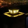 Solar Post Cap Lamp LED Waterproof Outdoor Column Head Deck Night Light For Garden Fence Landscape Decoration