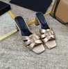 New Women's cross connection Chunky Heel Sandals Slippers Luxury Designer Leather Summer Classic Fashion heel sole women With Box