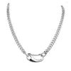 Choker 2023 Punk Chain Necklace Girlfriend Temperament Silver Color Hollow Big Clasp Link For Women Party Jewelry Gift