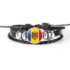 Bedelarmbanden Mexico Litouwen Luxembourg Moldova Liechtenstein Micronesia vlag Hand geweven leer