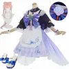 Anime kostymer spel genshin påverkar cosplay sangonomiya kokomi piga kommer söt lolita klänning kvinnor flicka come halloween klänning outfit z0301