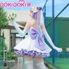 Anime Costumes PRESALE DokiDokiR Game Genshin Impact Cosplay Keqing Wedding Dress Halloween Cosplay Genshin Ke Qing Doujin Cosplay Z0301