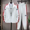 Men's Tracksuits Mens Cardigan JacketsPants Sportwear Sets Men Patchwork Sport Suit Casual Tracksuit Male Couples Sweat Suits 6 Colors S-5XL 230303