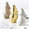 Fioriere Vasi Ceramica Body Art Nudo femminile Manuale Vaso da tavolo in ceramica Vaso da fiori astratto Accessori per soggiorno a casa Y200723 Otsgc