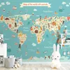 Papiers peints personnalisés Po 3D dessin animé Animal enfants chambre enfants chambre fond étanche auto-adhésif Mural Papel De Parede