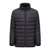 Herren Down große Größe Leichter wasserdichtes weißer Ente Winter Ultraleichte Jacke Casual Außenbekleidung Schnee warmer Standkragen Parka