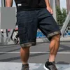 Men's Jeans Mens Loose Baggy Denim Short Men Streetwear Hip Hop Long 3/4 Capri Cargo Shorts
