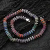 Kedjor 8mm Colorful Circle Zircon Chain Bling Iced Out Brass Necklace Fashion Hip Hop Jewelry BN104