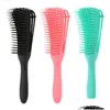 Hair Brushes Detangling Brush For Natural Comb Der Afro America 3A To 4C Kinky Wavy Curly Coily De Easily Drop Delivery Products Car Dhktx