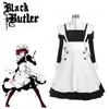 Anime kostuums Japanse anime zwarte butler meid Kuroshitsuji mey rin maid come vrouw cosplay komt jurk schort voor Halloween Party Z0301