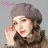 BeanieSkull Caps Liliyabaihe vrouwen muts Wol gebreide baretten caps nieuwste decoratie effen kleuren mode dame hoed 230306