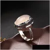 Band Rings 925 Sterling Sier Natural Stone Lapis Ruby Red Chalcedony Ring Gemstone Corundum Fine Jewelry For Women Drop Delivery Dhznl