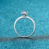 Fedi nuziali Smyoue EmeraldRadiant Cut 21ct Diamond Ring for Women Sparkly Halo Promise Band Platino placcato argento 925 230303