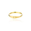 Guld Tiny Initial Letter Rings For Women Mode A-Z Letter Finger Rostfritt stål Ring Estetisk Bröllop Smycken Gift bijoux femme