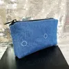 Makeup bag cosmetics bag pouch Women Denim toiletry purses Solid color Fashion cosmetic Cases