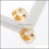 Brincos de clipes de encantos de ouro acrílico de resina de charme para feminino exagero coreano Big Jewelry Gift Drop Deliver