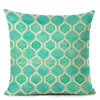 Pillow Geometric Blue Wave Home Covers Textile Decorative Soft Seat Car Custom Linen Mint Green Fresh Diamond Almohada