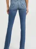 Jeans femmes femmes rétro droit Denim pantalons longs fermeture éclair Stretch taille haute dames coton Jeans 230306