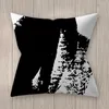 Pillow Black And White Abstract Painting Cover Polyester Plush Graffiti Print Sofa Decorative Throw Pillows