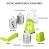 New Manual Vegetable Cutter Slicer Kitchen Roller Gadgets Tool Vegetable Chopper Round Slicer Graters Potato Carrot Cheese Shredder