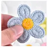 Knitting Flower Embroidery Patches Sewing Notions Hand Crochet Candy Flowers Sew on Patch Applique DIY Clothes Hat Headbands