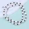 Pendanthalsband naturliga sötvatten pärlpärlor halsband 7-8mm oregelbundet för kvinnor juvelfest present 40 cm