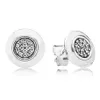 925 Argent Fit Pandora Boucles D'oreilles Cristal De Mode femmes Bijoux Cadeau Boucles D'oreilles Rose D'or Signature Radiant Teardrop Circulaire Forever Love Knot