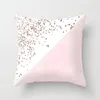 Kussen Rose Goud Pink Marble Textuur omvat Nordic Geometric Pillowcase Livingroom Banke Bank Decoratieve kussens