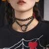 Choker hart ketting pu hangers voor vrouwelijke sieraden op de nek trendy 2023 grunge punk mijn bestellingen roestvrij staal