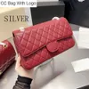 CC Bag Other Bags 5A quality Designer Bags CF Ladies shoulder bag Burgundy 22c handbag Luxury chain tote Soft Leather shoulder purse Light green woman Card 3M1K