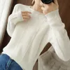 Kobiety swetry jesienne zima wersja kobiet europejska dzianina z długim rękawem kaszmirowy kaszmirowy wełniany wzór SWIDE