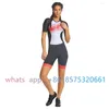 Ensembles de course Cyclisme Triathlon Trisuit Femmes Maillots de bain de cyclisme en plein air Roap Ciclismo Team Vtt Vêtements de vélo Vélo de route Manches courtes Course à pied