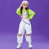 Stage Wear Kids Ballroom Hip Hop Dance Cleren Girls Tops Casual Pants Jazz Performance Clothing Catwalk Show Suite Pak Rave DNV15481