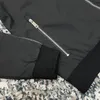 2023 Son Tasarımcı Ceket Moda Şerit Dikiş Tasarımı ABD Boyutu Lüks Erkek Siyah Sıradan Fermuar Ceket