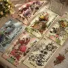 Gift Wrap 60 Pcs/Bag Vintage Retro Flowers Aesthetic Stickers Scrapbook Supplies Paper For Art Journaling Journal DIY Planners