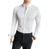 Męskie koszule na długich rękawach Mężczyźni Ubierz koszule Proste wszystkie dopasowanie Business Formal noszenie Slim Fit Casual Office Bluzja Homme plus rozmiar 5xl-M 230303