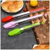 BBQ 도구 액세서리 2pcs 28cm395cm Heatresistant Sile Food Tongs Creative Nonslip Bread Kitchen Gadget 드롭 배달 홈 정원 DHAPY