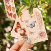 Geschenkwikkeling 24 PCS Vintage Scrapbooking Stickers Set Flower Butterfly Sticker Adhesive Label Sticky Notes Decoratie voor planningsplanner