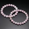 Charm Bracelets Natural Kunzite Stone Beads Bangle Elastic Women Stretch Bracelet Lavender Color Stone Healing Gems For Girl Gifts Jewelry 230306