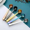 Stainless Steel Coffee Spoon Scoop Multifunction Bag Sealing Clip Milk Powder Liquid Seasoning Measuring Spoons Long Handle Coffeeware