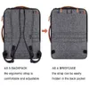 Sacos de laptop multi-funcional laptop mochila mochila negócios maleta bolsa de ombro para mulheres homens cabe até 14 15,6 17,3 polegadas laptops 230306
