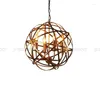 Lampade a sospensione American Retro Industrial Wind Cafe Iron Ball 4 Lampadina E14 Lampadari Europeab Loft Creative Home Deco Living Room Pen