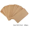 Embrulhe de presente 100pcs/set envelopes kraft paper sacols mini pacotes de moedas para uso em casa e jardim 2 tamanho1