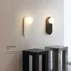 Lâmpada de parede Minimalismo de luminismo de vidro moderno Luzes de cabeceira do quarto para decoração de casa Lâmpadas de habitação