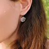 Ear Cuff Lotus Fun Brincos de Prata Esterlina 925 Real Feitos à Mão Jóias Finas Flor na Chuva Brincos Moda Pendurados para Mulheres 230306