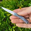 H2371 av högsta kvalitet H2371 Pocket Folding Knife 3Cr13Mov Satin Blade Rostfritt stålhandtag utomhus camping vandring fruktknivar